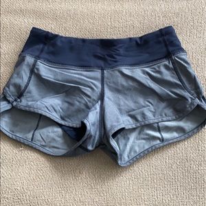Lululemon blue speed up shorts 2.5”